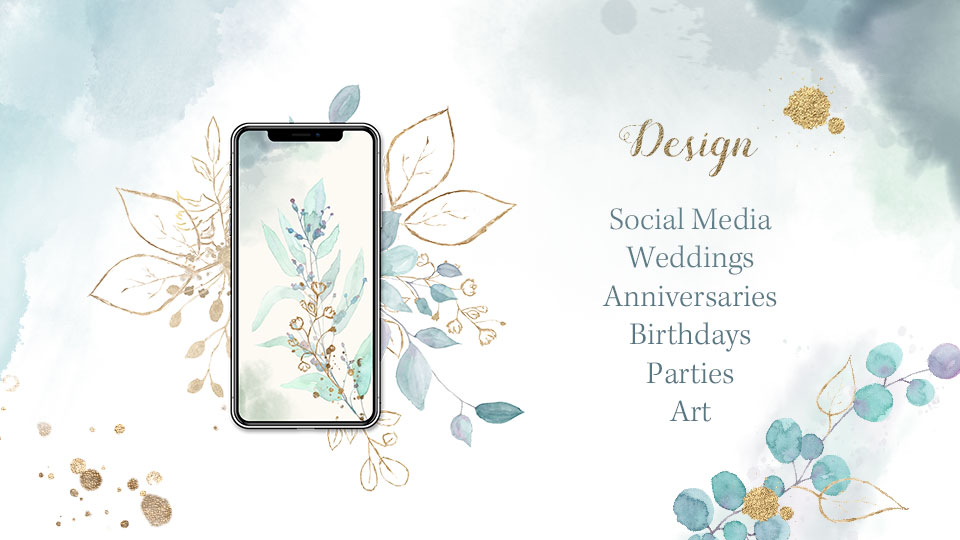 Floral Watercolor Design Pack - 1